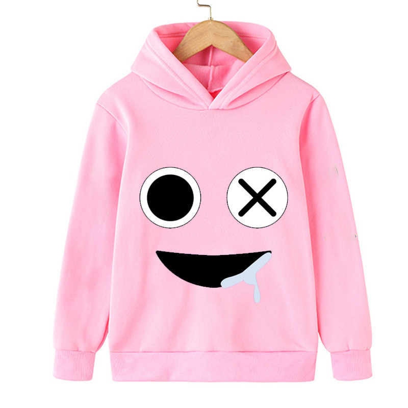 Детски пуловер с качулка Пролет Есен Rainbow Friends 3-14 години Момчета Момичета Сладки ежедневни ежедневни тоалети Детски горни дрехи за свободното време