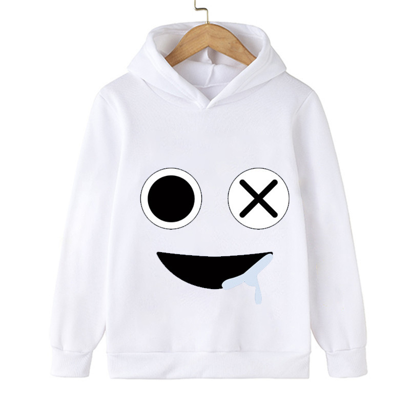 Детски пуловер с качулка Пролет Есен Rainbow Friends 3-14 години Момчета Момичета Сладки ежедневни ежедневни тоалети Детски горни дрехи за свободното време