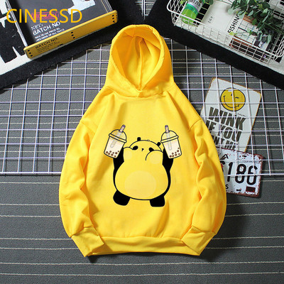 Αστεία Pompompurin Love Boba Animal Print Hoodie Βρεφικά αγόρια Ρούχα Χειμερινά Κορίτσια Κορυφαία Κίτρινα Unisex Παιδικά Εφηβικά Χαριτωμένα φούτερ