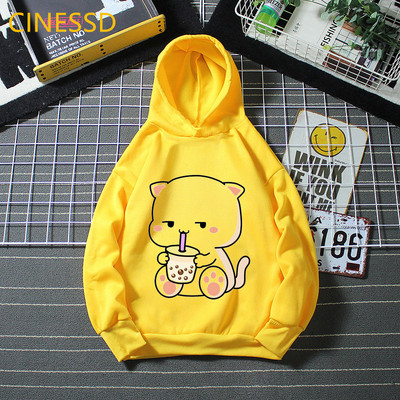 Αστεία Pompompurin Love Boba Animal Print Hoodie Βρεφικά αγόρια Ρούχα Χειμερινά Κορίτσια Κορυφαία Κίτρινα Unisex Παιδικά Εφηβικά Χαριτωμένα φούτερ