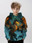 Fashion Dragon 3D Print Boys Casual πουλόβερ με κουκούλα μακρυμάνικο φούτερ για την άνοιξη το φθινόπωρο, παιδικά μπλουζάκια με κουκούλα για εξωτερικούς χώρους