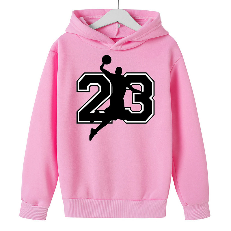 NO 23 Баскетболен пуловер с качулка Прохождащи бебета Момчета Дрехи за момичета Спортен суичър с качулка Детски топ Есенни суитчъри Палто Облекло