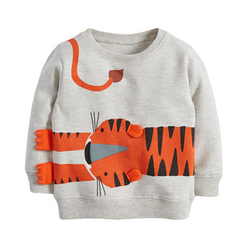 Little maven Бебешки дрехи за момчета Есенен памучен суичър с шарка на тигър Нова мода и комфорт Спортно облекло за деца от 2 до 7 години