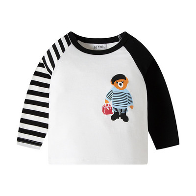 27 Kids Boys Παιδικά T-shirts Φθινοπωρινό Cartoon Elephant Pattern Παιδικά πουκάμισα Casual Crew Neck για μακρυμάνικα επάνω βρεφικά ρούχα