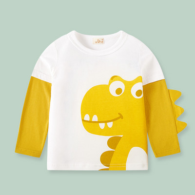 27 Kids Boys Παιδικά T-shirts Φθινοπωρινό Cartoon Elephant Pattern Παιδικά πουκάμισα Casual Crew Neck για μακρυμάνικα επάνω βρεφικά ρούχα