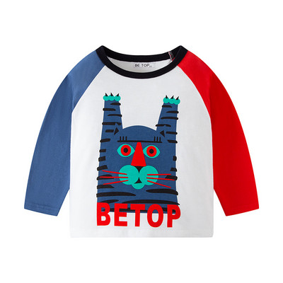 27 Kids Boys Παιδικά T-shirts Φθινοπωρινό Cartoon Elephant Pattern Παιδικά πουκάμισα Casual Crew Neck για μακρυμάνικα επάνω βρεφικά ρούχα