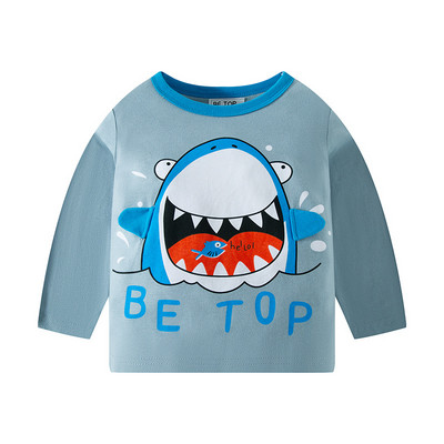 27 Kids Boys Παιδικά T-shirts Φθινοπωρινό Cartoon Elephant Pattern Παιδικά πουκάμισα Casual Crew Neck για μακρυμάνικα επάνω βρεφικά ρούχα