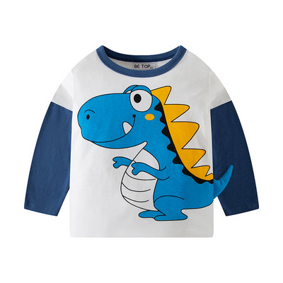 27 Kids Boys Παιδικά T-shirts Φθινοπωρινό Cartoon Elephant Pattern Παιδικά πουκάμισα Casual Crew Neck για μακρυμάνικα επάνω βρεφικά ρούχα