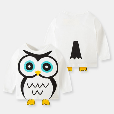 27 Kids Boys Παιδικά T-shirts Φθινοπωρινό Cartoon Elephant Pattern Παιδικά πουκάμισα Casual Crew Neck για μακρυμάνικα επάνω βρεφικά ρούχα