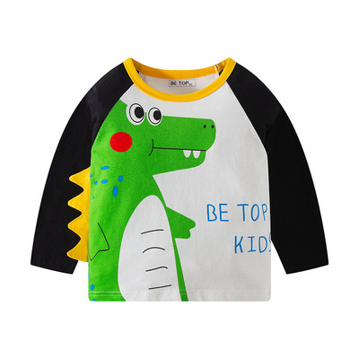 27 Kids Boys Παιδικά T-shirts Φθινοπωρινό Cartoon Elephant Pattern Παιδικά πουκάμισα Casual Crew Neck για μακρυμάνικα επάνω βρεφικά ρούχα