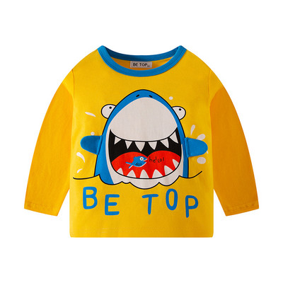 27 Kids Boys Παιδικά T-shirts Φθινοπωρινό Cartoon Elephant Pattern Παιδικά πουκάμισα Casual Crew Neck για μακρυμάνικα επάνω βρεφικά ρούχα
