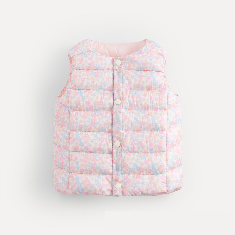 Детска памучна жилетка с пух Есен Зима Топло яке за момчета и момичета Жилетка Детска жилетка