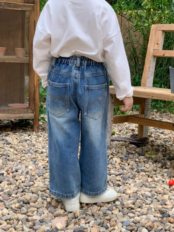 2023 Корейски нови есенни детски дънки Свободни ежедневни универсални панталони за момичета Пролетно и есенно облекло