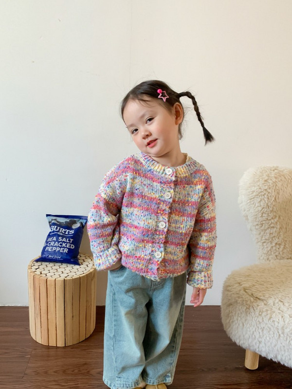 Детско облекло Корейски ретро дънки 2023 Есен Нови момчета и момичета Западни панталони Бебешки панталони