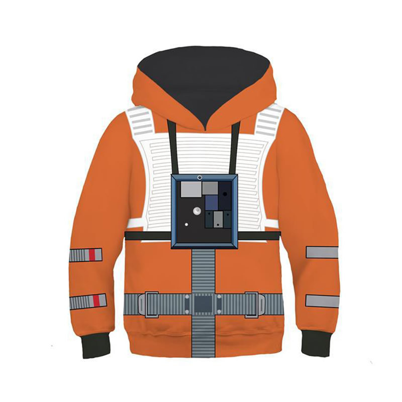 2022 Нов Kids War of Star Черен рицар Вейдър с качулка Luke Изискани дрехи Бели костюми Storm Trooper 3D печат Нов комплект роли от филм