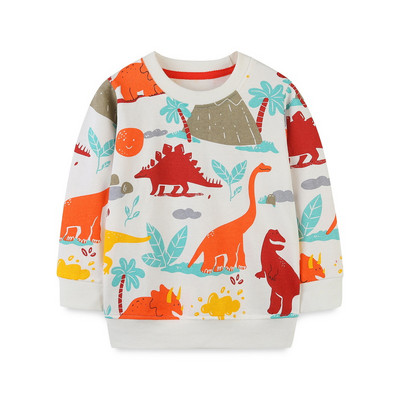 Little maven Child Boys Φούτερ Cartoon Dinosaur print Boys μακρυμάνικο για 7 χρονών Παιδικά ρούχα Φθινοπωρινά παιδικά πουκάμισα