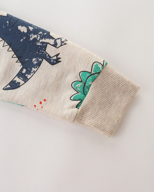 Little maven Детски суичъри за момчета с щампи на анимационни динозаври Момчета с дълъг ръкав за 7 години Детски дрехи Есенни детски ризи