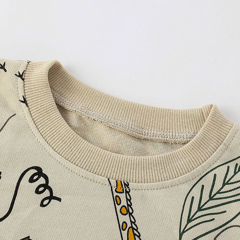 Little maven Бебешки суичър за момчета Пролет и есен за деца Прекрасна маймунска сива памучна горнища Детско комфортно облекло