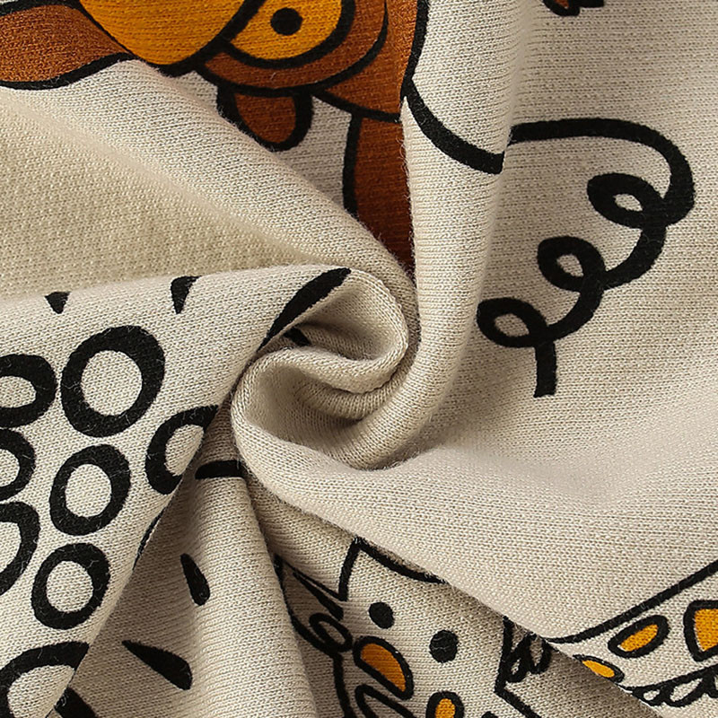 Little maven Бебешки суичър за момчета Пролет и есен за деца Прекрасна маймунска сива памучна горнища Детско комфортно облекло