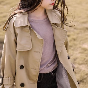 Fashion Baby Girl Boy Trench Jacket Toddler Teens Windbreak Coat Χακί Μακρύ Ανοιξιάτικο Φθινόπωρο Παιδικό Παιδικό Μπουφάν Ρούχα 3-14 ετών