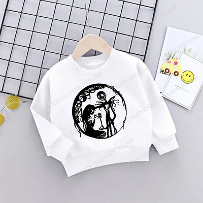 Jack Skellington Παιδικό Πουλόβερ Εφιάλτης Πριν από τα Χριστούγεννα Φούτερ με κουκούλα Παιδικά καθημερινά ρούχα Μικρό μωρό κινούμενα σχέδια για αγόρι κορίτσι φούτερ