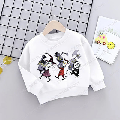 Jack Skellington Παιδικό Πουλόβερ Εφιάλτης Πριν από τα Χριστούγεννα Φούτερ με κουκούλα Παιδικά καθημερινά ρούχα Μικρό μωρό κινούμενα σχέδια για αγόρι κορίτσι φούτερ