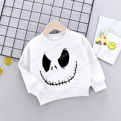 Jack Skellington Παιδικό Πουλόβερ Εφιάλτης Πριν από τα Χριστούγεννα Φούτερ με κουκούλα Παιδικά καθημερινά ρούχα Μικρό μωρό κινούμενα σχέδια για αγόρι κορίτσι φούτερ