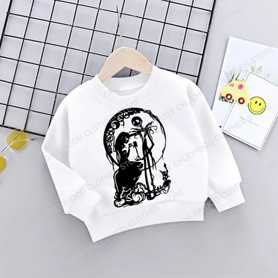 Jack Skellington Παιδικό Πουλόβερ Εφιάλτης Πριν από τα Χριστούγεννα Φούτερ με κουκούλα Παιδικά καθημερινά ρούχα Μικρό μωρό κινούμενα σχέδια για αγόρι κορίτσι φούτερ