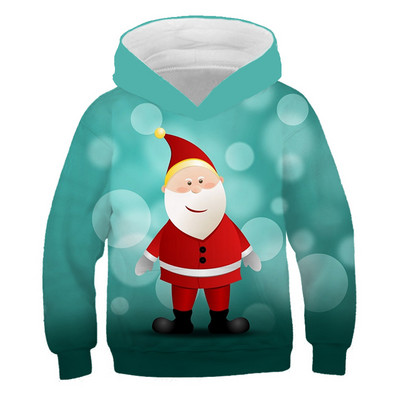Kawaii Hoodies Χριστουγεννιάτικα 3d Print Φούτερ Santa Snowmen Φούτερ για αγόρια κορίτσια Unisex Φούτερ με κουκούλα Παιδική μόδα Υπερμεγέθη φούτερ