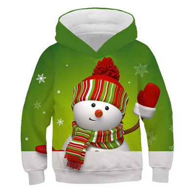Kawaii Hoodies Χριστουγεννιάτικα 3d Print Φούτερ Santa Snowmen Φούτερ για αγόρια κορίτσια Unisex Φούτερ με κουκούλα Παιδική μόδα Υπερμεγέθη φούτερ