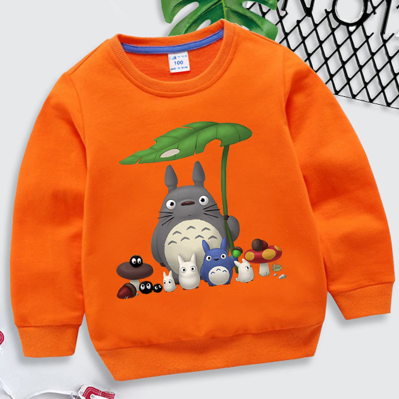 Японско аниме Детски дрехи Момичета Spirited Away Суичър с качулка Карикатура Тоторо Суичър Забавна графика Миязаки Хаяо Пуловери за момчета