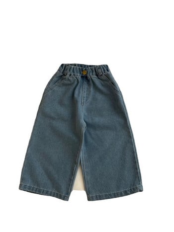 2023 Пролет Maitian сезон Корейско издание Детски дънкови панталони с широки крачоли за момчета и момичета Панталони Harun за свободното време за деца