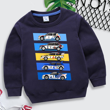 Rally Car Boys Girls Hoodies Drift Sweatshirt Fashion Car Fans Streetwear Automobile Culture Roupa Infantil Cartoon Детски дрехи