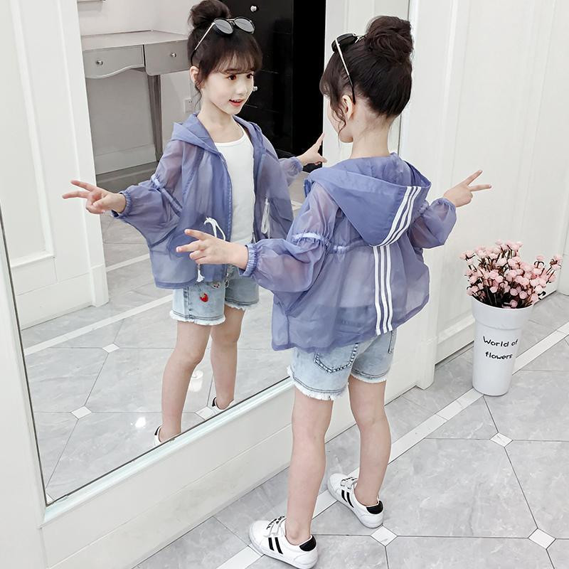 Бебе момчета момичета лято есен тънки дрехи качулки слънцезащитни дрехи унисекс деца ежедневни плажни якета палта тенч подарък