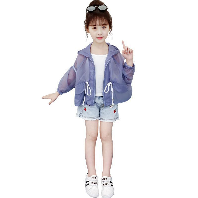 Бебе момчета момичета лято есен тънки дрехи качулки слънцезащитни дрехи унисекс деца ежедневни плажни якета палта тенч подарък