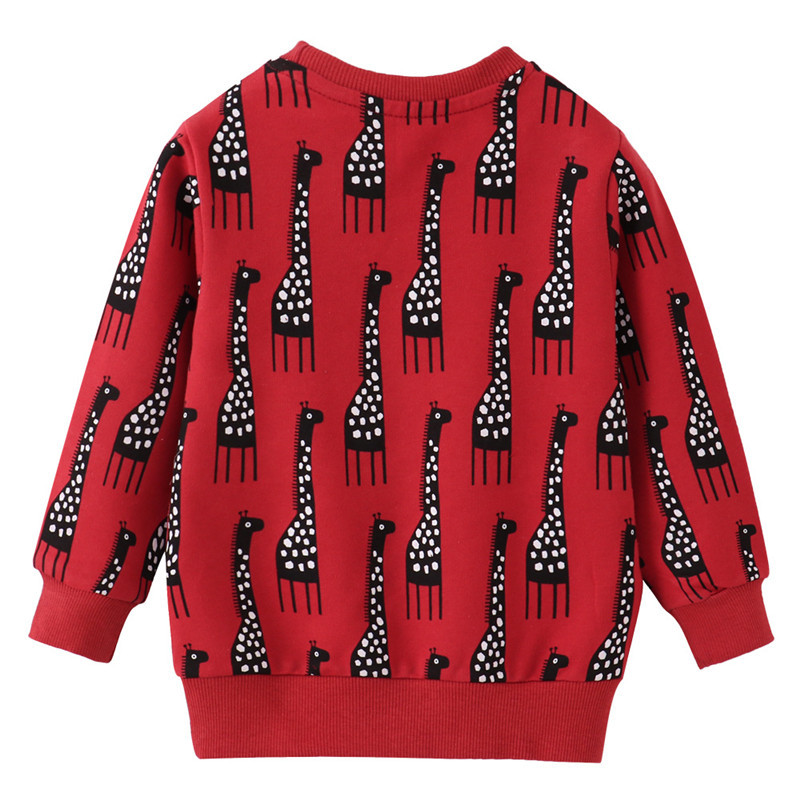 Jumping Meters Ново пристигане 2022 Есен Пролет Момчета Момичета Суичъри Животински принт Карикатура Жираф Принт Горещи продавани бебешки дрехи