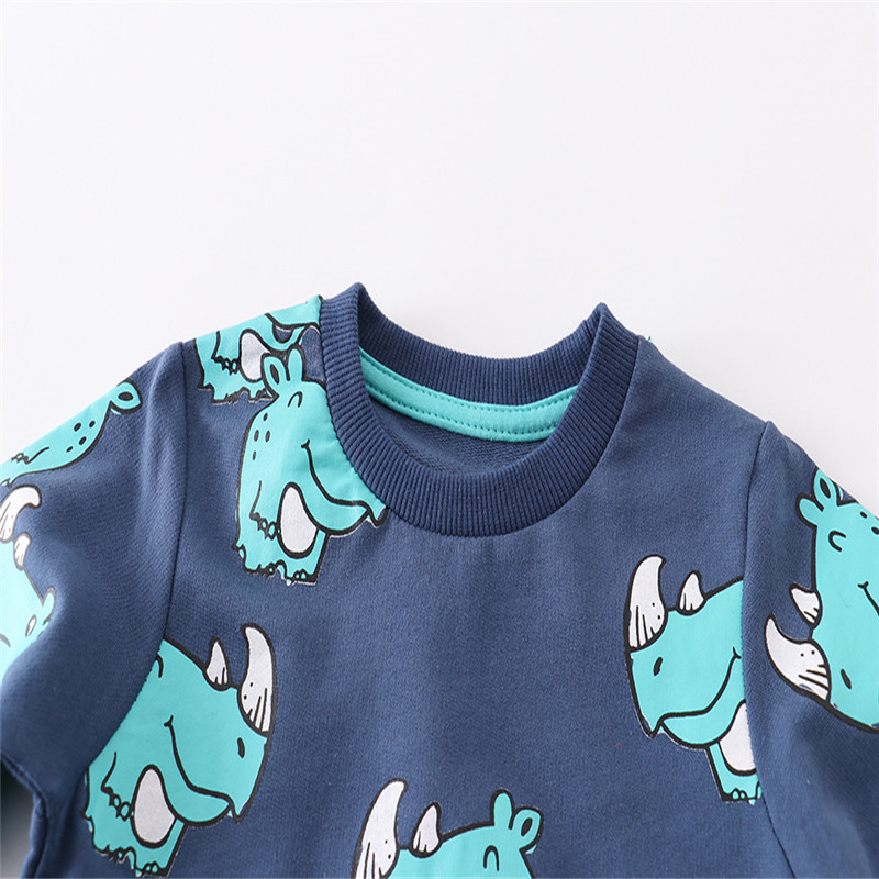 Jumping Meters Ново пристигане 2022 Есен Пролет Момчета Момичета Суичъри Животински принт Карикатура Жираф Принт Горещи продавани бебешки дрехи