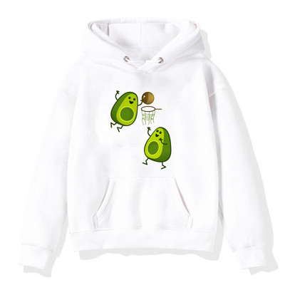 Νέα Παιδικά Φλις Φούτερ Φούτερ Ρούχα Crewnneck Streetwear Φθινοπωρινά Φούτερ Αβοκάντο Ντόνατς Κινούμενα σχέδια Παιδικά Φούτερ Ρούχα