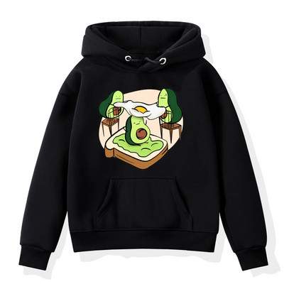 Νέα Παιδικά Φλις Φούτερ Φούτερ Ρούχα Crewnneck Streetwear Φθινοπωρινά Φούτερ Αβοκάντο Ντόνατς Κινούμενα σχέδια Παιδικά Φούτερ Ρούχα