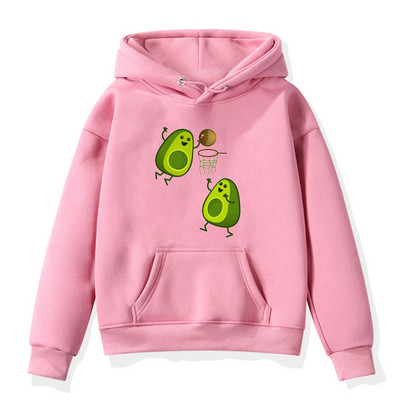 Νέα Παιδικά Φλις Φούτερ Φούτερ Ρούχα Crewnneck Streetwear Φθινοπωρινά Φούτερ Αβοκάντο Ντόνατς Κινούμενα σχέδια Παιδικά Φούτερ Ρούχα