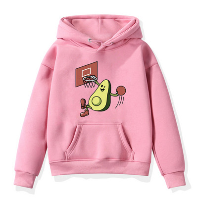 Νέα Παιδικά Φλις Φούτερ Φούτερ Ρούχα Crewnneck Streetwear Φθινοπωρινά Φούτερ Αβοκάντο Ντόνατς Κινούμενα σχέδια Παιδικά Φούτερ Ρούχα