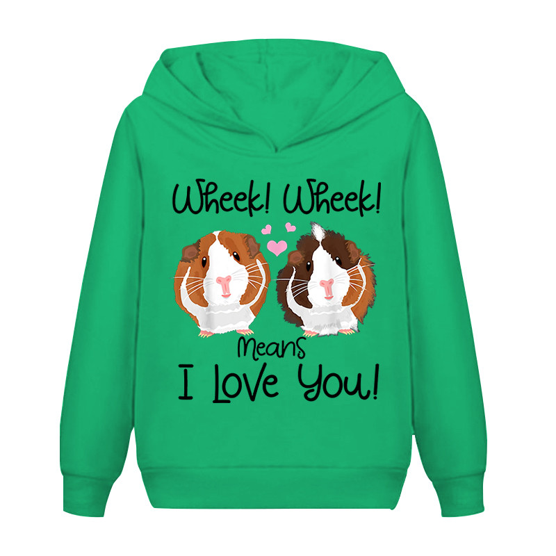 Морско свинче Забавни качулки Детски качулки Суичър Момчета Момичета Лятно палто Детски дълъг ръкав Момчета Ежедневно облекло с животински шарки