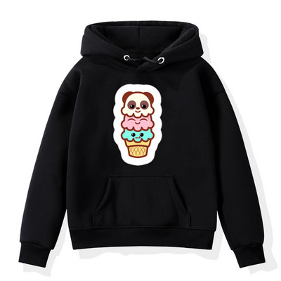Panda Cartoon Hoodies Παιδικά Αγόρια Κοριτσίστικα Φούτερ Bubble Tea Print Παιδική φόρμα Fleece Φούτερ Μπουφάν Μικρό Φούτερ