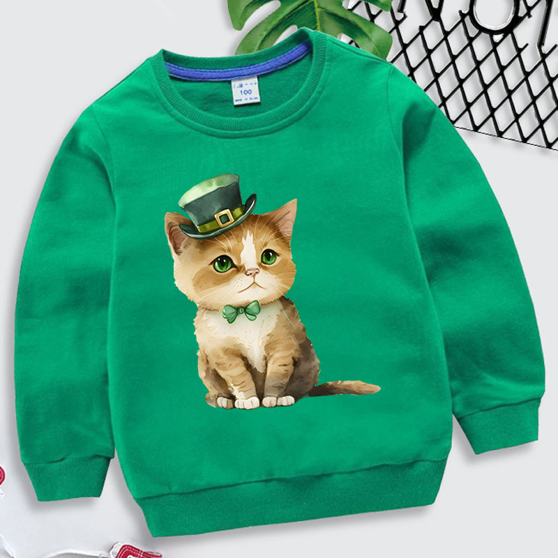 Patrick Animal Суичъри Детски карикатури Животни Котка Дрехи Детска шапка и качулка с папийонка Момчета Момичета с дълъг ръкав Patrick Hoodies