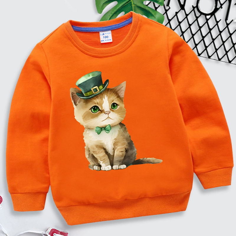Patrick Animal Суичъри Детски карикатури Животни Котка Дрехи Детска шапка и качулка с папийонка Момчета Момичета с дълъг ръкав Patrick Hoodies