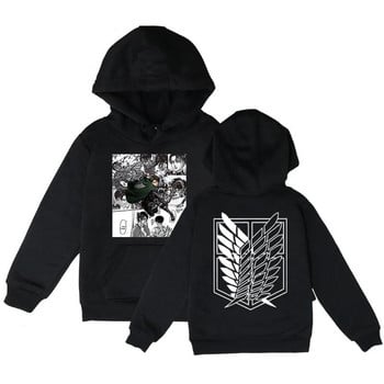 Attack On Titan Kids Hoodies Levi Ackerman Eye Anime Φούτερ με κουκούλα Students Fashion Streetwear Παιδικό μπουφάν για αγόρι κορίτσι Παιδικό μπουφάν