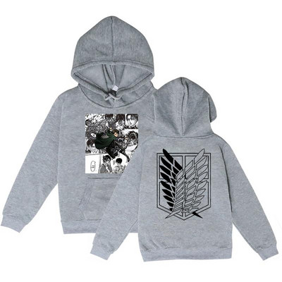 Attack On Titan Kids Hoodies Levi Ackerman Eye Anime Φούτερ με κουκούλα Students Fashion Streetwear Παιδικό μπουφάν για αγόρι κορίτσι Παιδικό μπουφάν