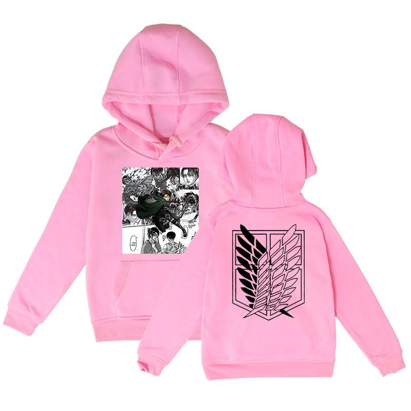 Attack On Titan Детски качулки Levi Ackerman Eye Аниме суичър с качулка Студентска мода Streetwear Детско момче Момиче Детско яке