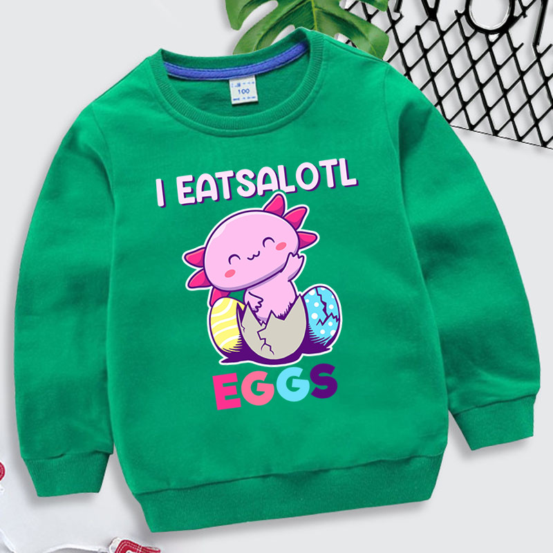 Суичъри с качулка Великденски заек Детски анимационни суичъри с животно Нют Цвят на яйце Момчета Момичета Оригинален суичър Пролетен Великден Детско облекло