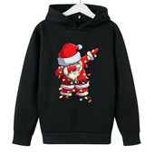 Χριστουγεννιάτικο Dab Santa Παιδικά κουκούλα Ρούχα κινουμένων σχεδίων Παιδικά πουλόβερ Ρούχα μακρυμάνικα χαρούμενα Χριστούγεννα για αγόρια κορίτσια με κουκούλα